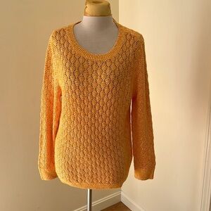 New! Talbots large orange knit crew sweater.